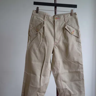 Pre-owned Comme Des Garçons Homme Deux Ss2005 Comme Des Garçons Homme Plus Twill Trousers In Sand