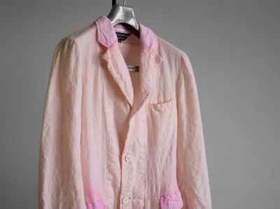 Pre-owned Comme Des Garçons Homme Deux Ss2005 Comme Des Garçons Pink Panther Boiled Wool Jacket (size Medium)