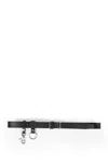 Comme Des Garçons Homme Deux Steer Oil Leather Belt In Black