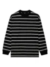 Comme Des Garçons Homme Deux Stripe-pattern Long-sleeve T-shirt In Black