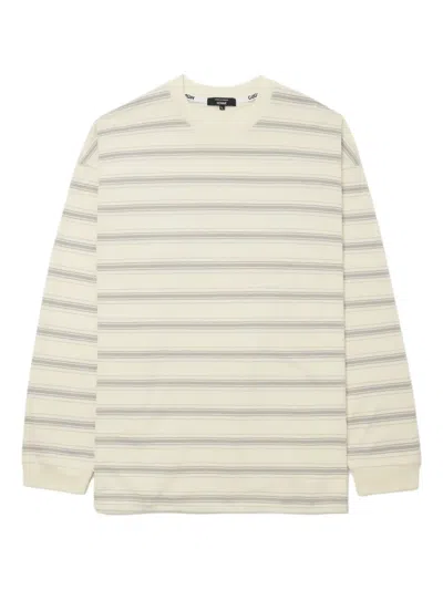 Comme Des Garçons Homme Deux Stripe-pattern Long-sleeve T-shirt In Neutral