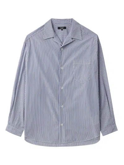 Comme Des Garçons Homme Deux Striped Button-up Shirt In 蓝色
