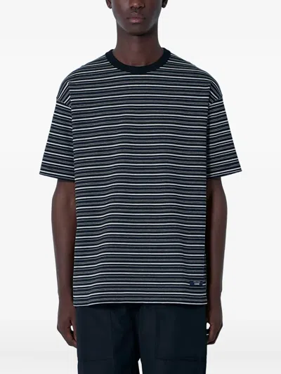 Comme Des Garçons Homme Deux Striped Crew-neck T-shirt In Black
