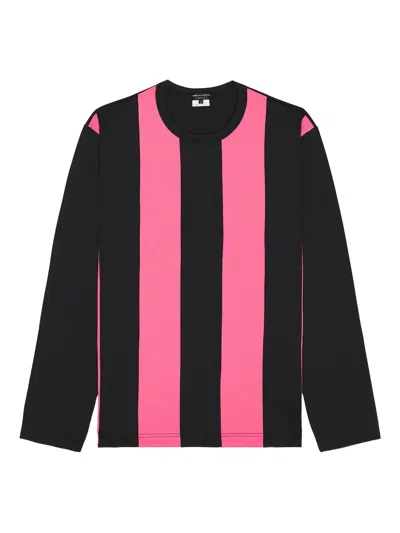 Comme Des Garçons Homme Deux Striped Long-sleeve T-shirt In Black