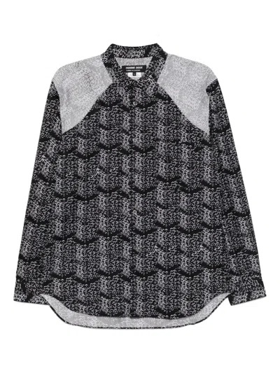 Comme Des Garçons Homme Deux Striped Shirt In Black