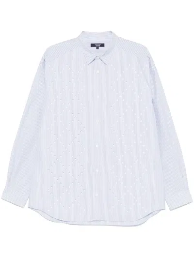 Comme Des Garçons Homme Deux Gestreiftes Hemd In Blau