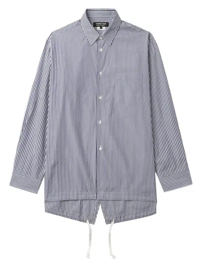 Comme Des Garçons Homme Deux Striped Shirt In Blue