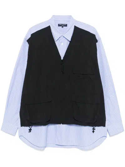 Comme Des Garçons Homme Deux Striped Shirt In Blue