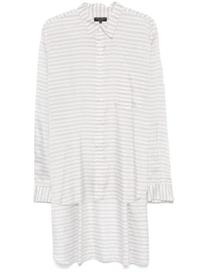 Comme Des Garçons Homme Deux Striped Shirt In White
