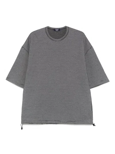 Comme Des Garçons Homme Deux Striped T-shirt In Black