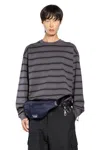 Comme Des Garçons Homme Deux Striped Long-sleeve T-shirt In Gray