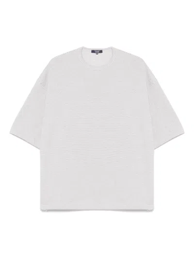 Comme Des Garçons Homme Deux Stripes Over T-shirt In Weiss