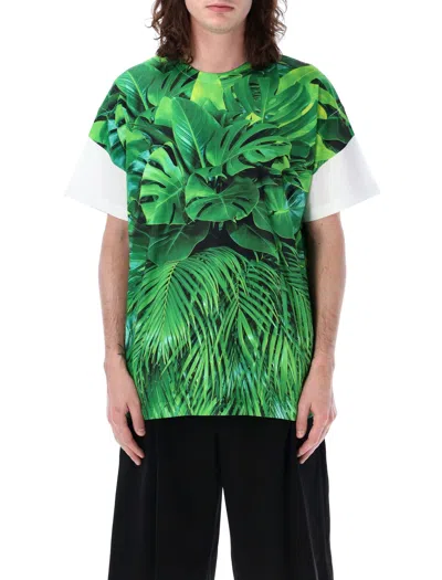 Comme Des Garçons Homme Deux T-shirt In Green Multi