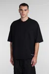 COMME DES GARÇONS HOMME DEUX T-SHIRT IN BLACK COTTON