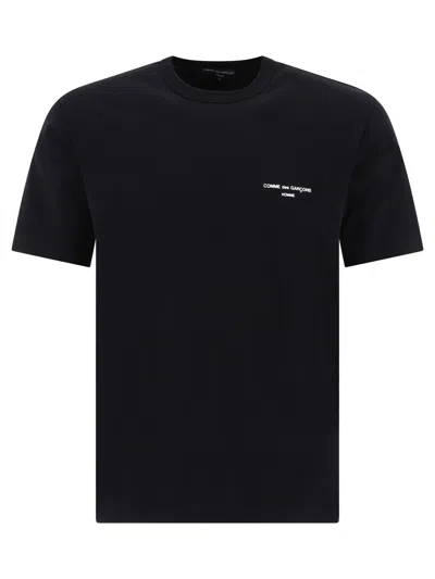 Comme Des Garçons Homme Deux T-shirt With Logo T-shirts In Black