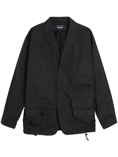 Comme Des Garçons Homme Deux Taffeta Jacket In Black