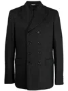 Comme Des Garçons Homme Deux Double-breasted Wool Blazer In Schwarz