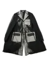 Comme Des Garçons Homme Deux Tulle-inserts Jacket In Black