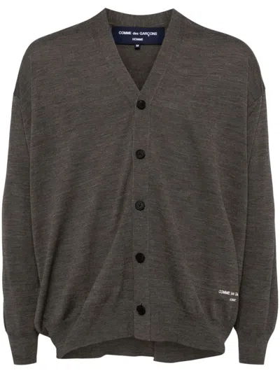 Comme Des Garçons Homme Deux V-neck Cardigan In 灰色