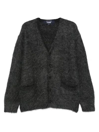 Comme Des Garçons Homme Deux V-neck Cardigan In Gray