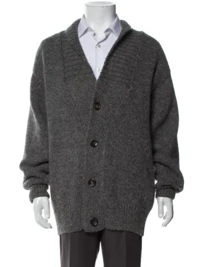 Pre-owned Comme Des Garçons Homme Deux Vintage 1980's Cardigan In Gray