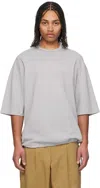 Comme Des Garçons Homme Deux Stripes Over T-shirt In White/ Grey
