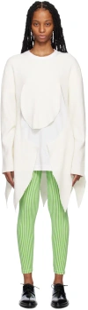 Comme Des Garçons Homme Deux White Asymmetric Sweater In 2 White