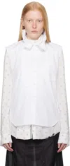 Comme Des Garçons Homme Deux White Broad Shirt In White