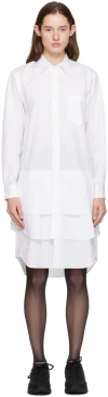 Comme Des Garçons Homme Deux White Tiered Midi Dress In 2 White