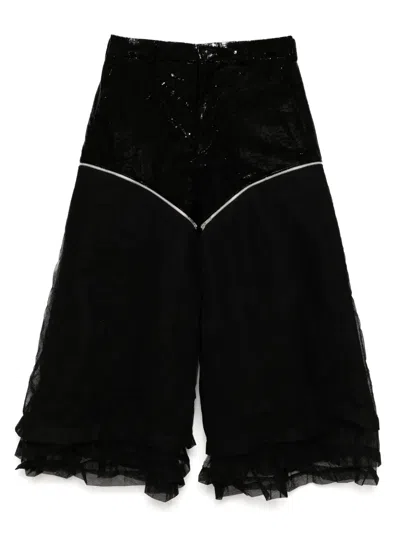 Comme Des Garçons Homme Deux Wide-leg Trousers In Black