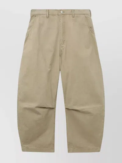Comme Des Garçons Homme Deux Wide Leg Trousers Pockets In Brown