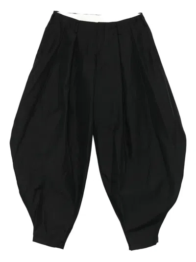 Comme Des Garçons Homme Deux Wool Balloon Wide-leg Trousers In Black