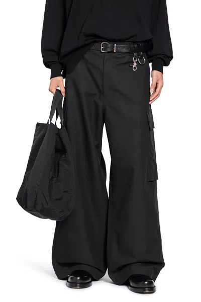 Comme Des Garçons Homme Deux Wide Trousers In Cotton In Black