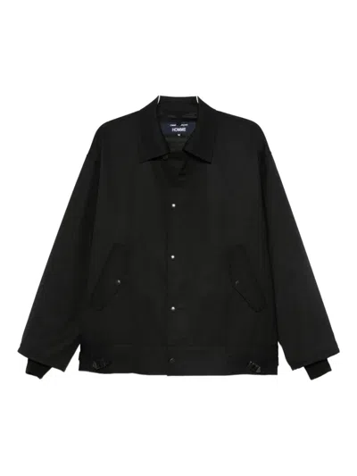 Comme Des Garçons Homme Deux Wool-blend Jacket In Black