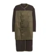Comme Des Garçons Homme Deux Wool-blend Layered Overcoat In Multi