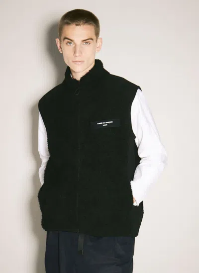 Comme Des Garçons Homme Deux Wool-blend Vest In Black