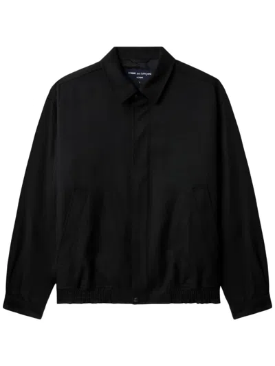 Comme Des Garçons Homme Deux Wool Bomber Jacket In Black