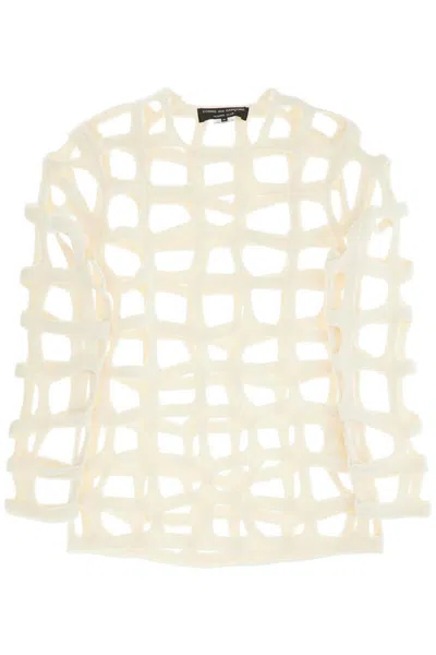 COMME DES GARÇONS HOMME DEUX WOOL CUT OUT TOP WITH ITALIAN