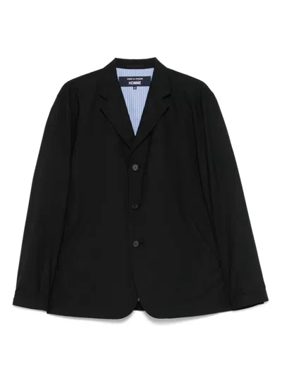 Comme Des Garçons Homme Deux Wool Jacket In Blue