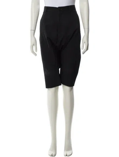 Pre-owned Comme Des Garçons Homme Deux Wool Knee-length Shorts In Black