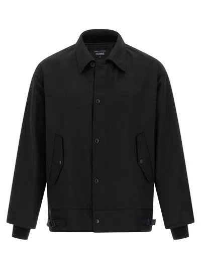 Comme Des Garçons Homme Deux Wool Overshirt In Black