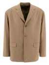 Comme Des Garçons Homme Deux Oversized Blazer With Notch Lapel And Flap Pockets In Brown