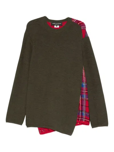 Comme Des Garçons Homme Deux Wool Sweater In Brown