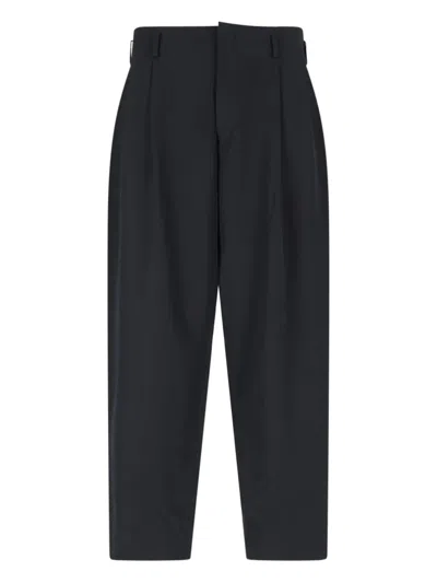 Comme Des Garçons Homme Deux Wool Trousers In Black