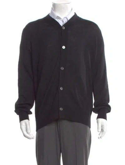 Pre-owned Comme Des Garçons Homme Deux Wool V-neck Cardigan In Gray