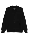 Comme Des Garçons Homme Deux Wool Zip-up Sweater In Black