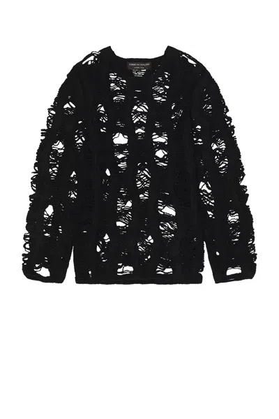 Comme Des Garçons Homme Deux Worsted Yarn Splashed Pattern Pullover In 黑色