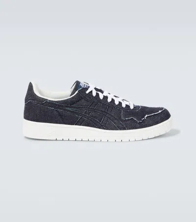Comme Des Garçons Homme Deux X Asics Japan S Denim Sneakers In Navy