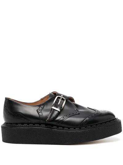 Comme Des Garçons Homme Deux Leather Platform Derby Shoes In Schwarz