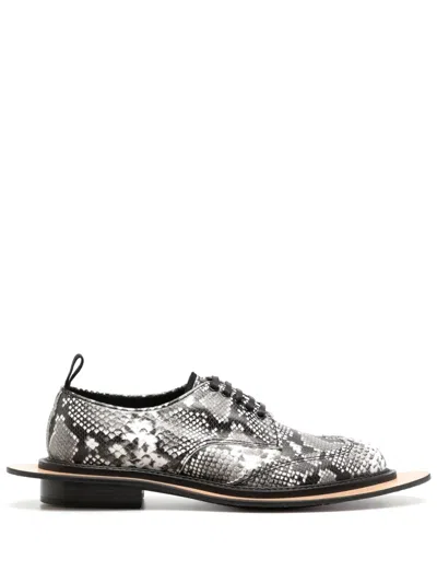Comme Des Garçons Homme Deux X Kids Love Gaite Leather Derby Shoes In Animal Print